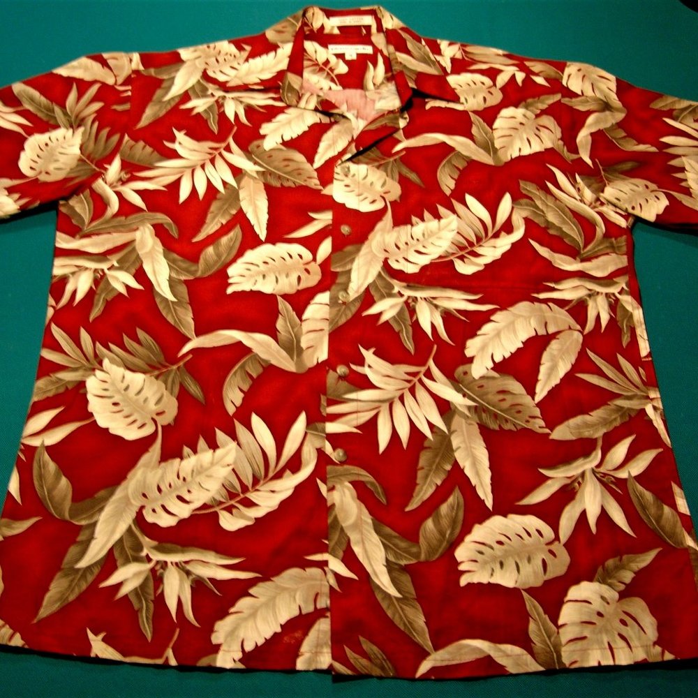 Pierre Cardin Men's Tropical Print Vacation/Cruise Shirt